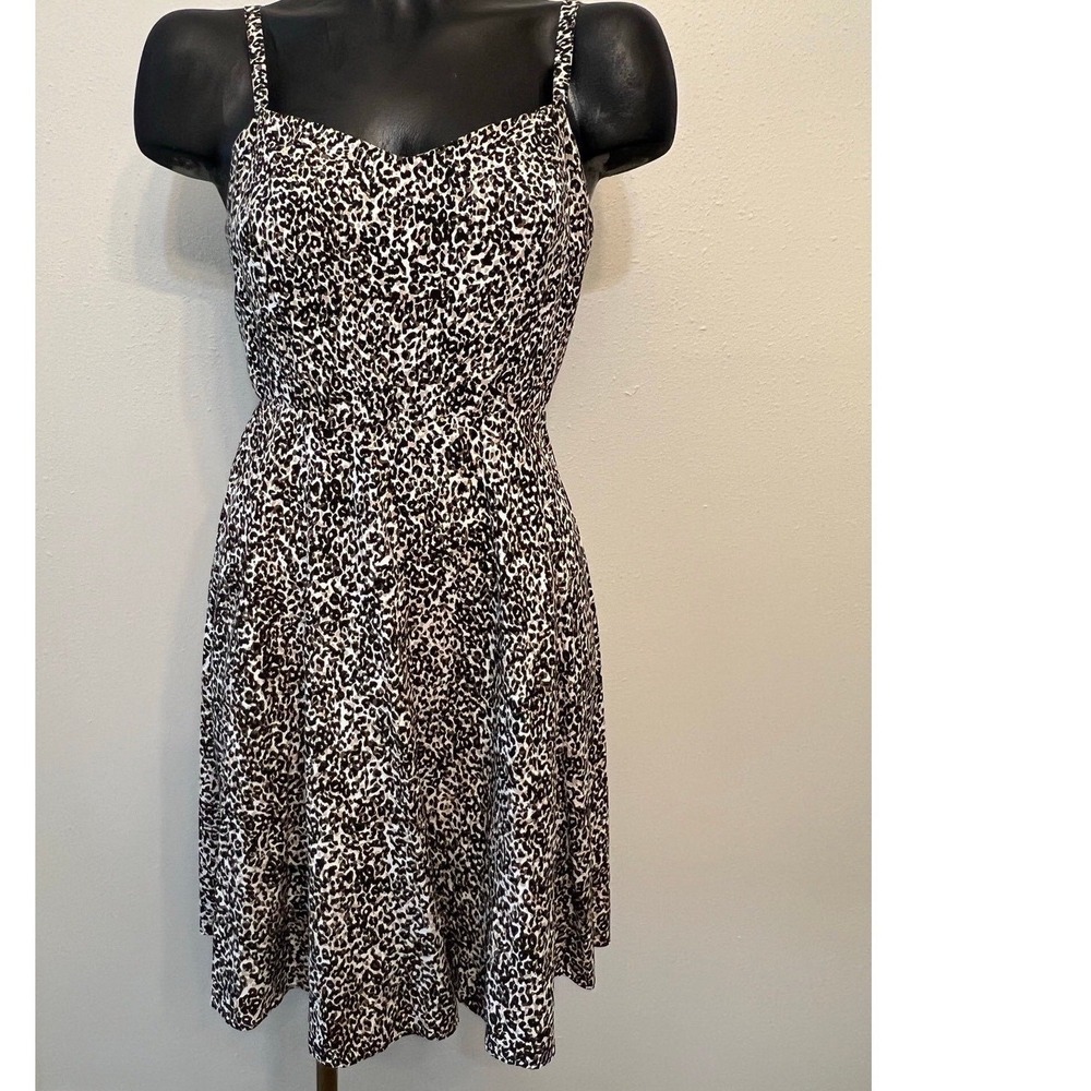 Old Navy Babydoll Cami Smock Dress Women's M Animal Print Vacation Festival Boho